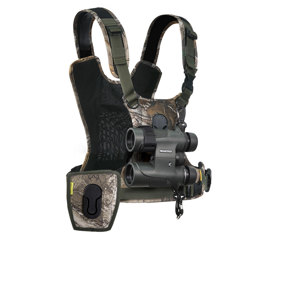 CCS G3 CAMO harness for binoculars and camera